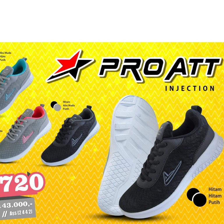 ago PRO ATT LCS 720 PRO ATT LCH 740 /Sepatu Sekolah/Sepatu Hitam Putih/Sepatu Hitam Polos