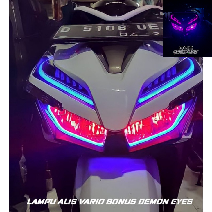 PAKET SPESIAL LAMPU ALIS DRL VARIO 125 150 ALL NEW LAMPU SEIN LAMPU SENJA BONUS DEMON EYE BERKUALITA