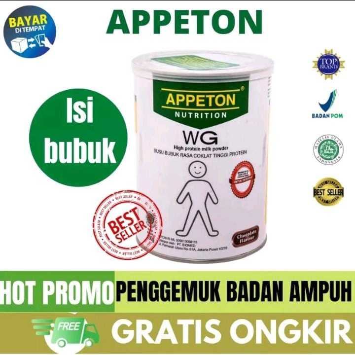 

READY APPETON WEIGHT GAIN (rasa coklat) Susu Penambah Berat Badan Halal Origonal Bisa COD