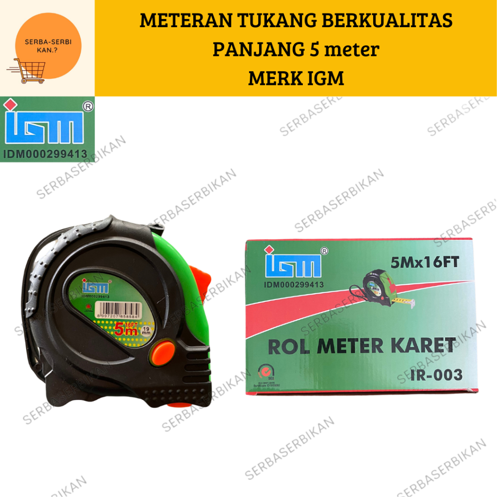 METERAN TUKANG BANGUNAN 5meter IGM