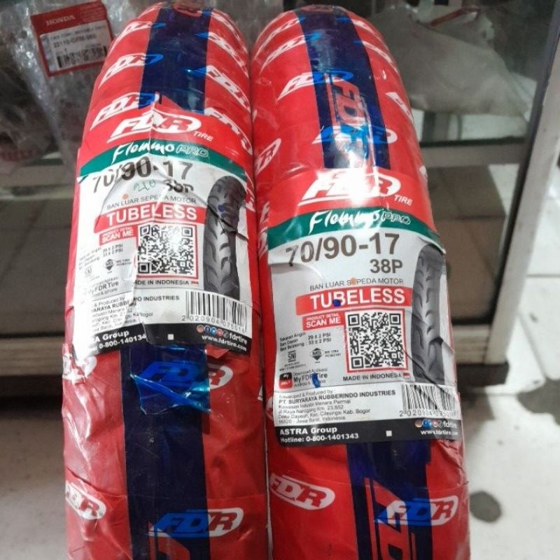 BAN DEPAN TUBLESS FDR FLEMMO PRO 70/90-17