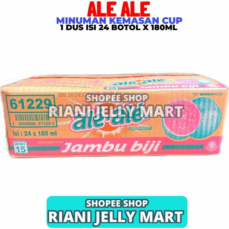 

Minuman Ale Ale Rasa Jambu Biji 1 Dus Isi 24 Botol 180ML