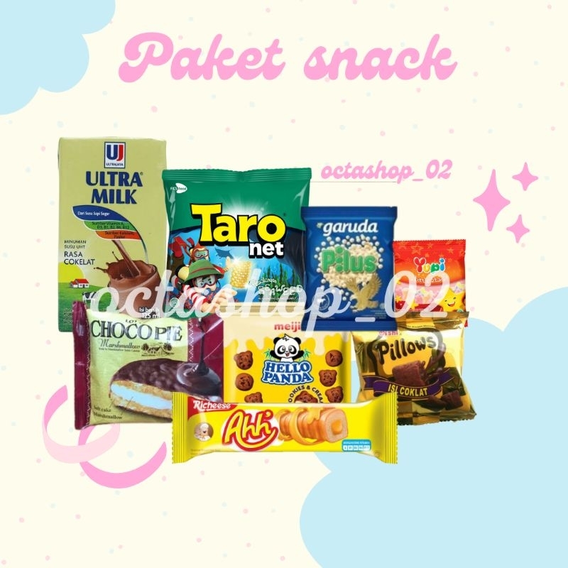 

BUY 26 FREE 1, Paket snack ulang tahun kemasan pouch sedang/Hampers snack