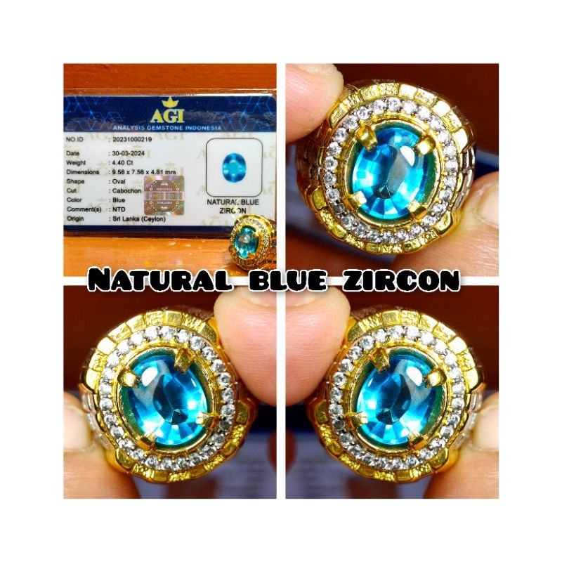 CINCIN BATU BLUE ZIRCON CEYLON SRILANKA
