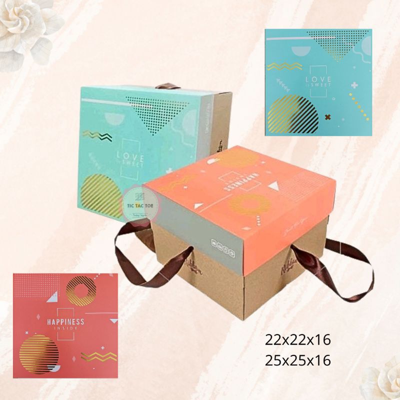 kardus parcel/box parcel/dus hantaran kue/kardus kue parcel/box ulang tahun/box cake/Dos kue/Dos Ham