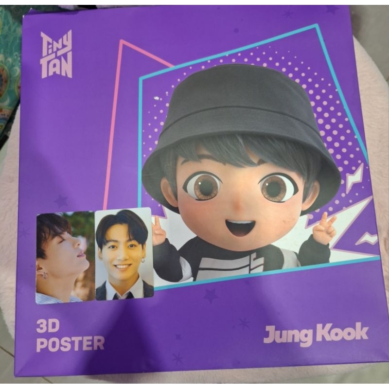BTS JUNGKOOK OFFICIAL 3D POSTER TINTYTAN SET WITH DICON PHOTOCARD
