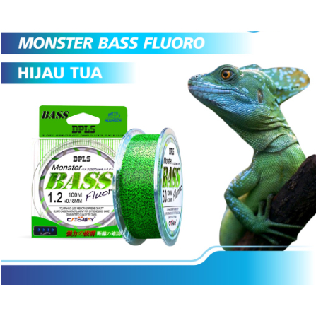 senar bass flurocarbon warna hijau