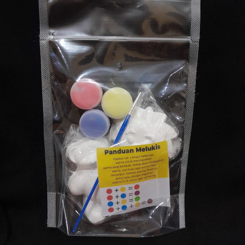 PAKET PATUNG LUKIS POUCH ISI 2 PATUNG / SET PATUNG LUKIS / SOUVENIR ANAK