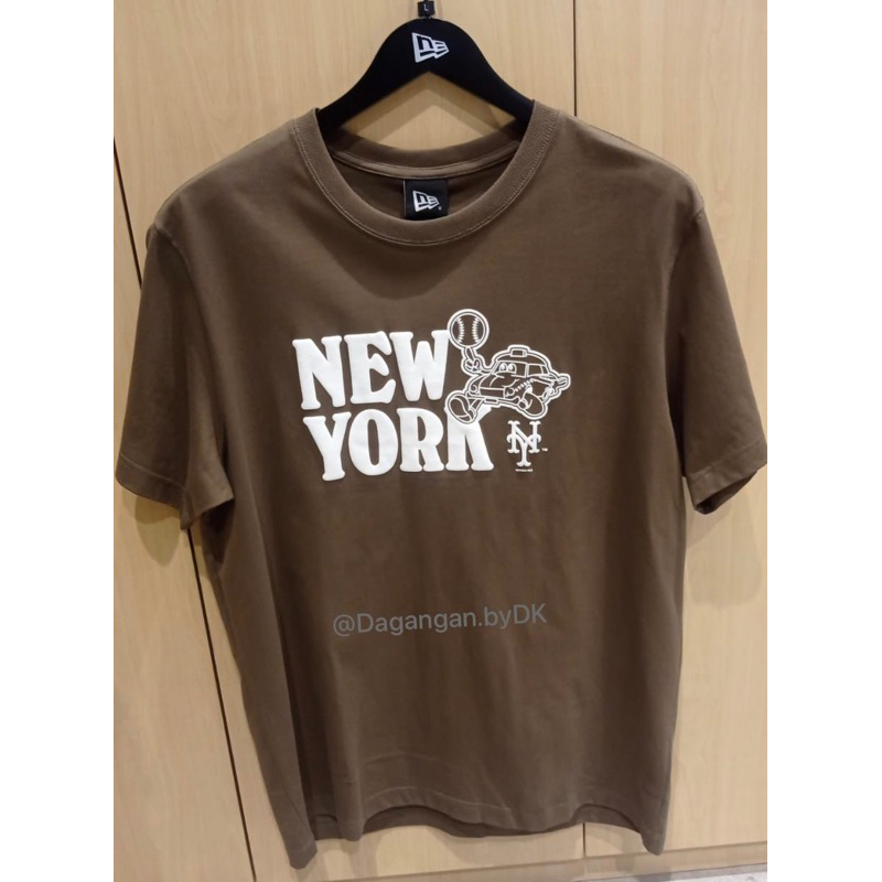 Kaos New Era Original 100% 3D Logo (Cokelat)