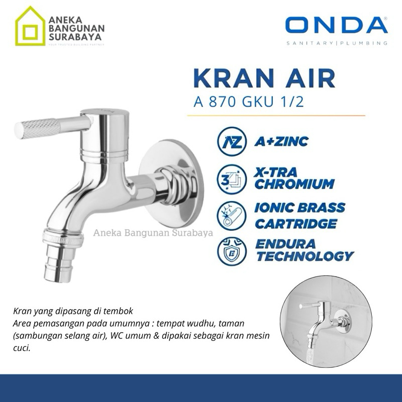 Kran air ONDA A 870 GKU keran taman indoor outdoor A870 sambungan selang