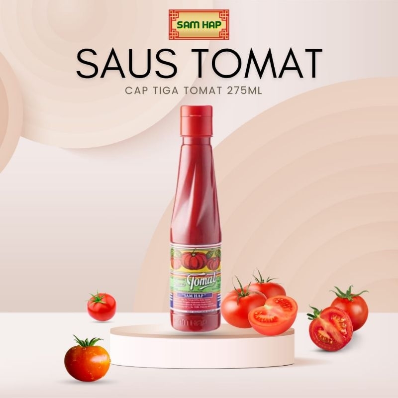 

SAMHAP Saus Tomat Cap Tiga Tomat 275ML | Saus Nasi Goreng | Saus Seafood