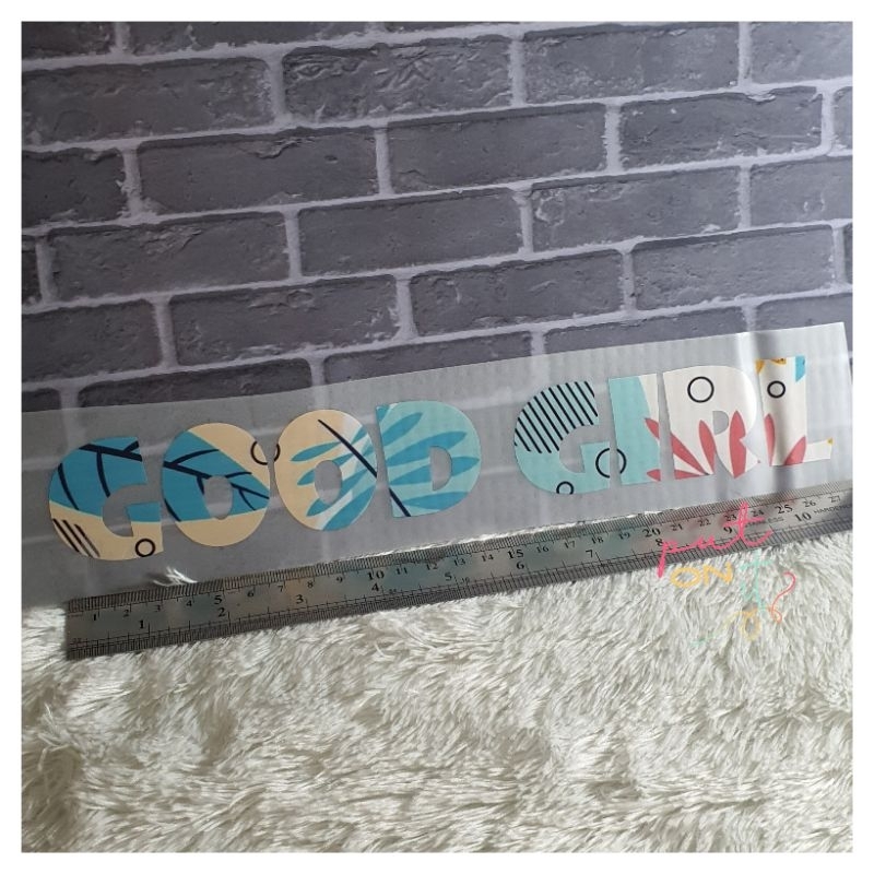 

(Good girl) Stiker baju DTF / stiker gambar sablon / iron-on sticker / Stiker untuk kain