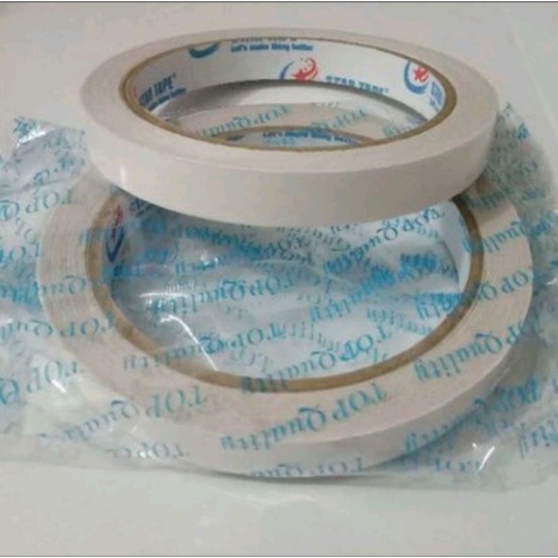 

Isolasi/Double Tape Kecil 1/2 inch 0.5 inch harga 1 pcs (roll)