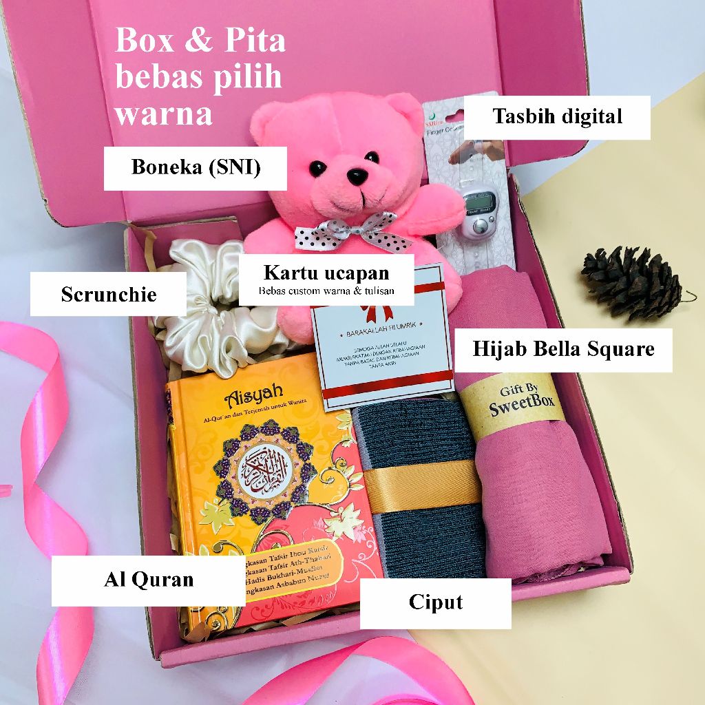 Paket Hampers Gift Box Cewek / Kado Ulang Tahun Untuk Cewek Hari Guru Ibu Wisuda Sempro Graduation S