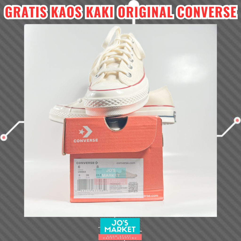 Sepatu Converse Chuck Taylor 70’s Ox Beige Cream White Low Import Original BNIB | Jo's Market34