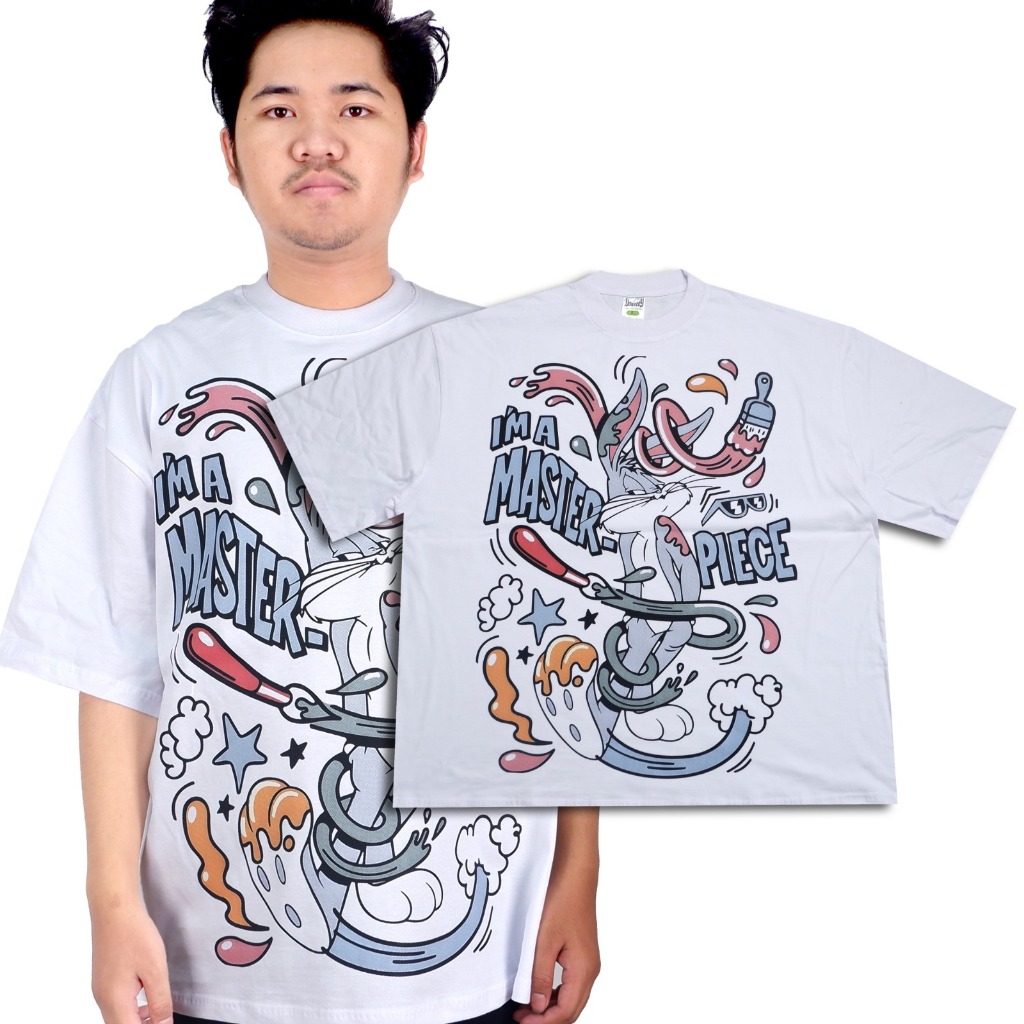 Tshirt Bugs Bunny Kaos Cartoon Film Movie Vintage Bootleg Oversize
