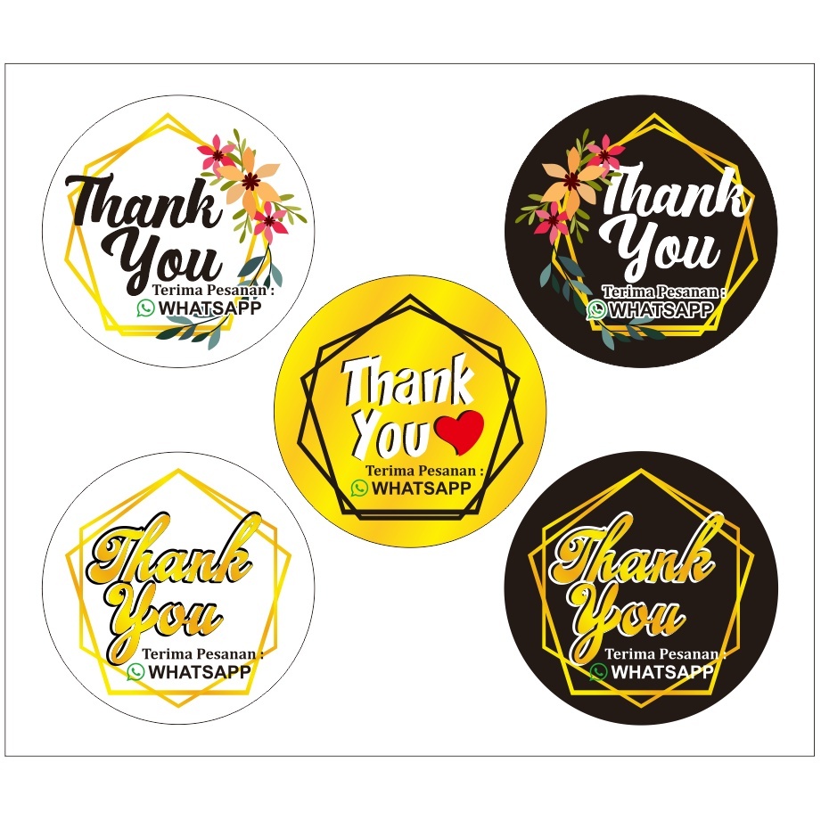 

Cetak Stiker Thank You Custom sesuai kebutuhan prodak + free desain