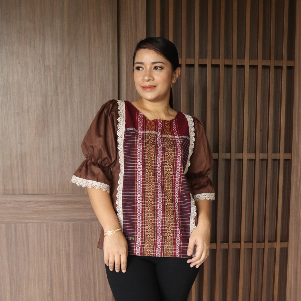 Blouse / Atasan Tenun Ulos RAGIHOTANG ASLI Model : Renda