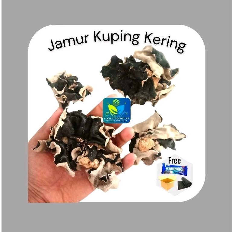 

Jamur Kuping Kering 1kg Hitam Grade A Super Kemasan 1 Kg