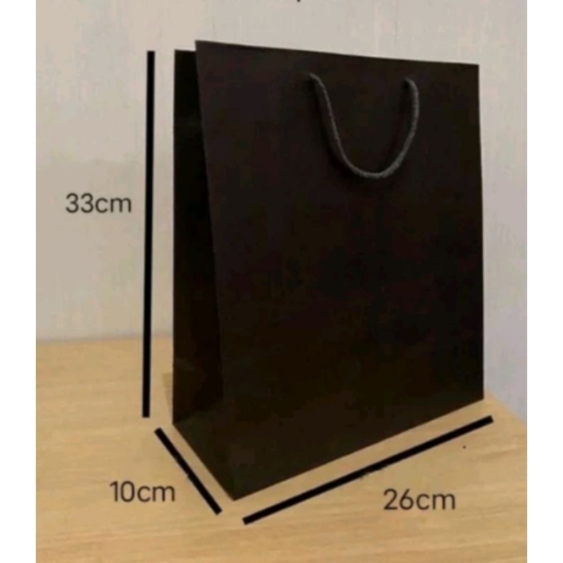 

PAPERBAG POLOS HITAM 33X10X26