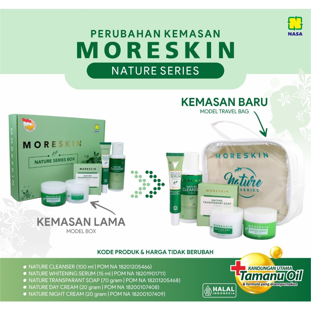Moreskin Nature Series Box Paket Perawatan & Kecantikan Wajah NATURE