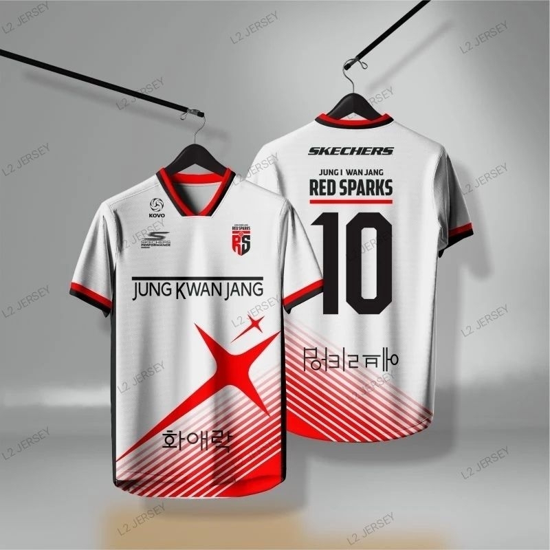 Jersey Red Sparks Volley Full Printing