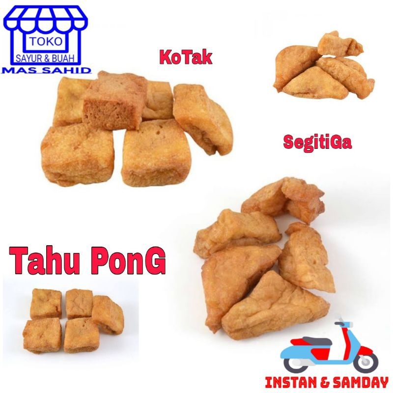 

INSTAN Tahu Pong Kotak/Segitiga Tahu Kopong isi 10 pcs