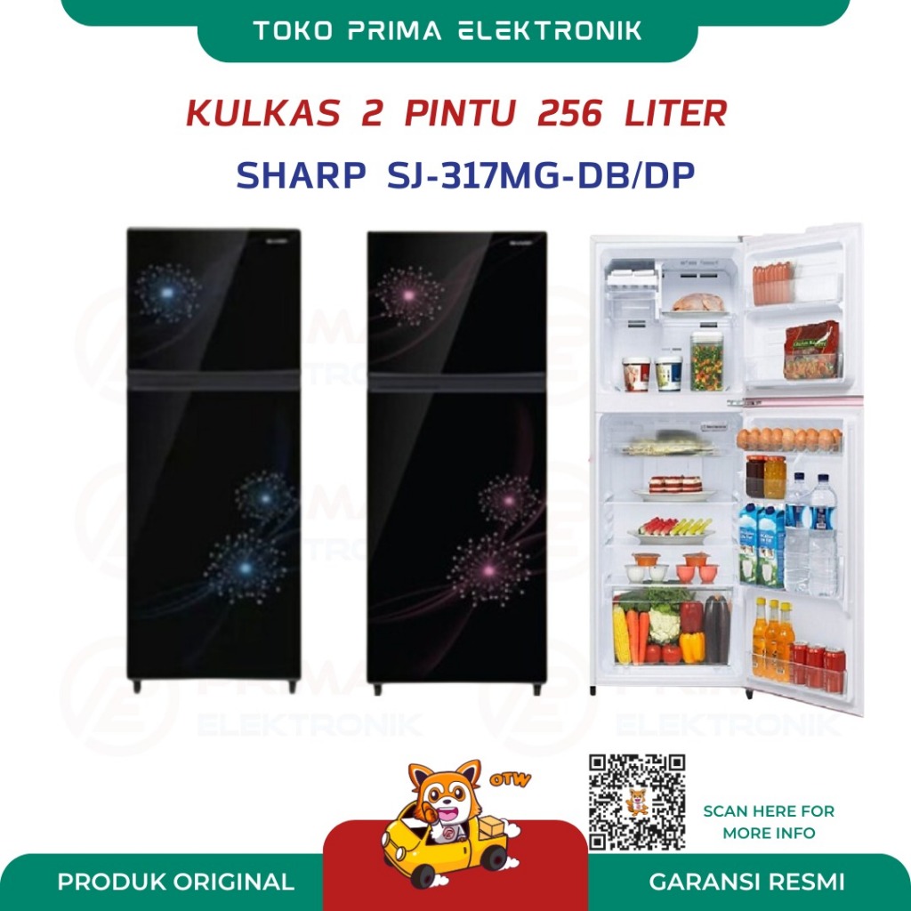 SHARP Kulkas 2 Pintu Shine Series SJ 317MGDP