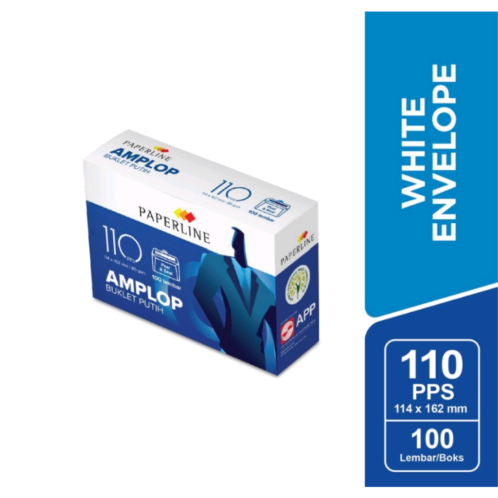 

HJK [PACK] Amplop Putih / White Envelope Polos - Paperline No. 104 MURAH