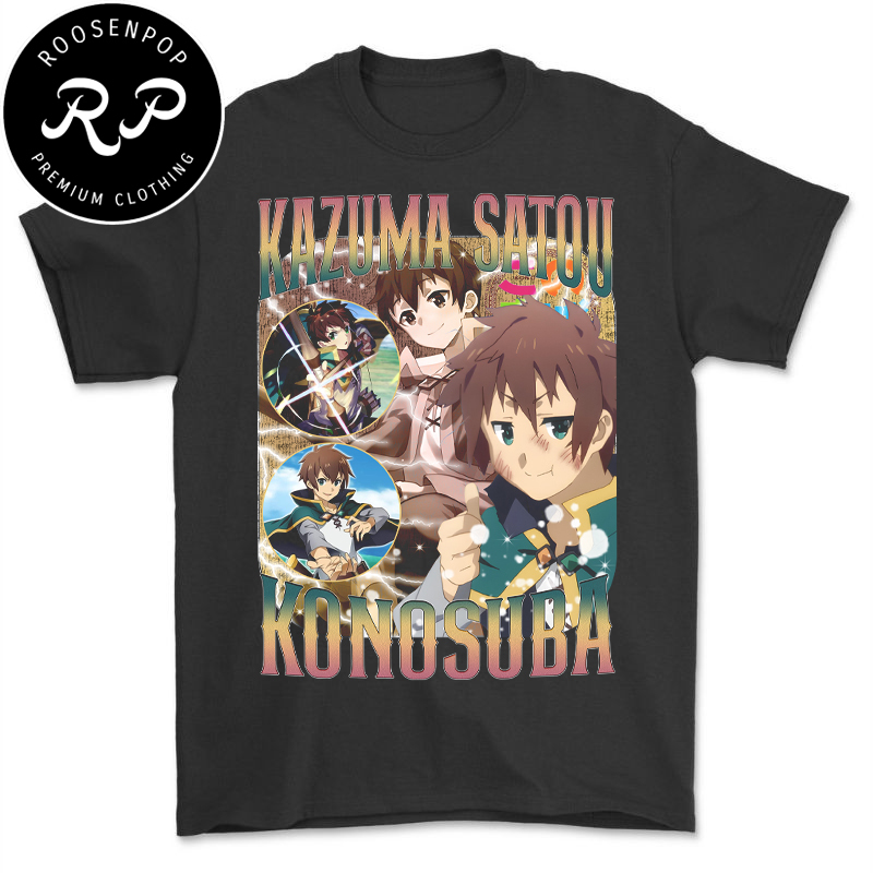 Kazuma Satou Konosuba Anime Baju Termurah Kaos Kaos Anime Baju Anime Kaos Standart Distro