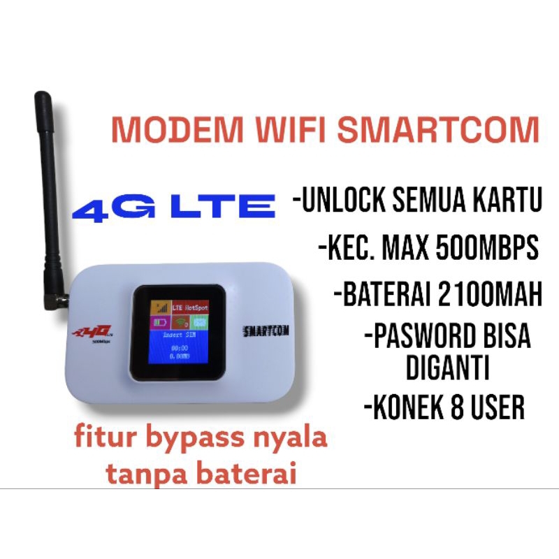 Modem Mifi LCD ByU Pakai Baterai Free Antena dan Kuota 3GB Telkomsel