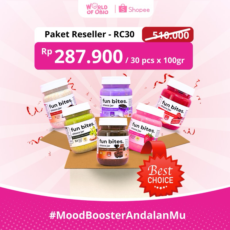 

PAKET RESELLER RC30 - Choco Jar Rice Crispy Choco Lumer Cemilan Topping Coklat Leleh Choco Crunchy