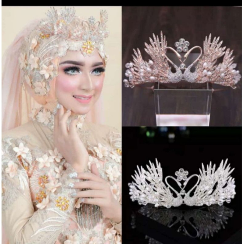 Mahkota pengantin angsa mewah
