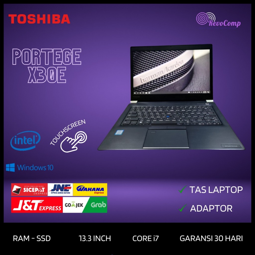 Laptop Toshiba Portege X30E - Core i7 8550u - Ram 16gb - SSD - Touchscreen