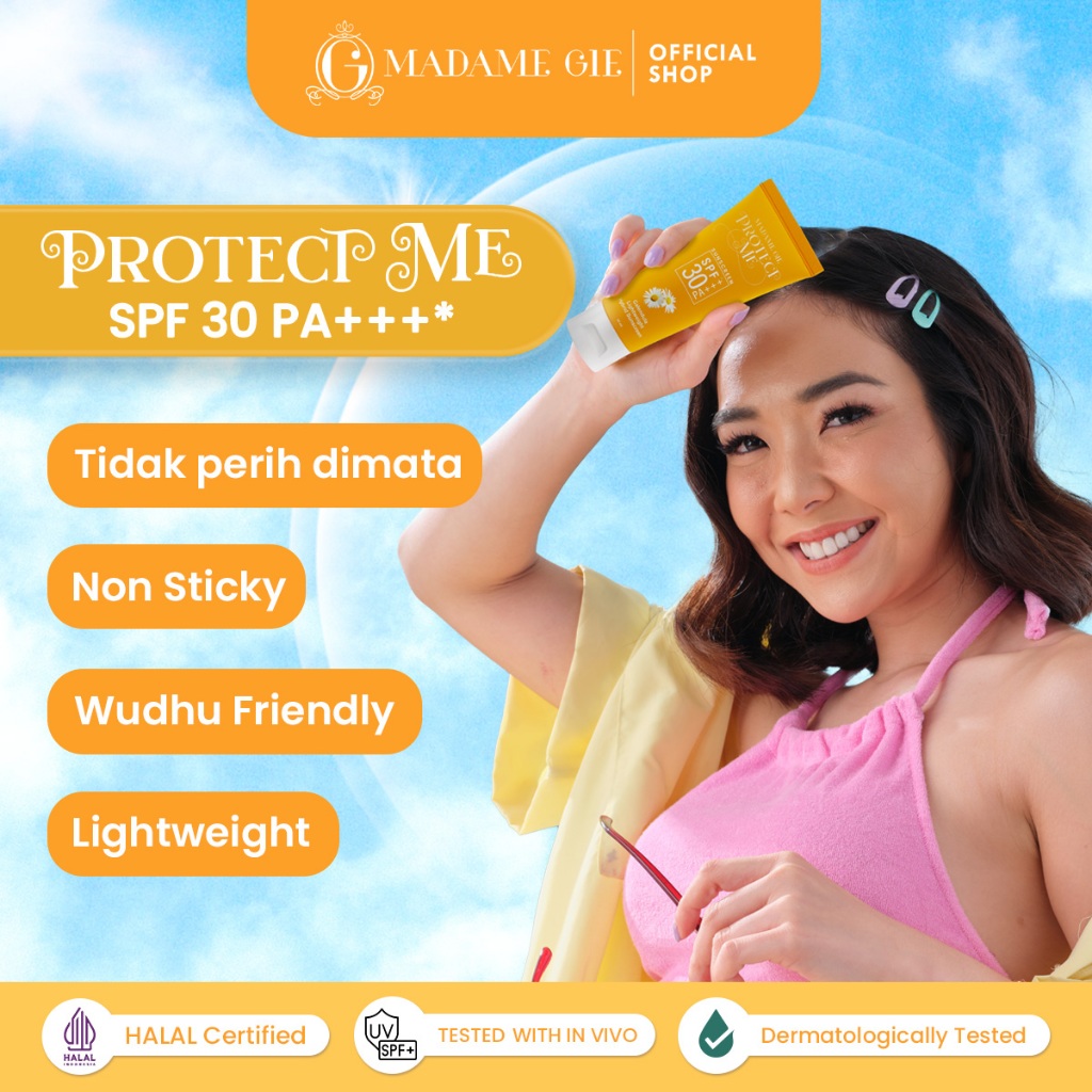[RENEW] Madame Gie Protect Me Sunscreen SPF 30 PA +++* With Calendula - Skincare Sunblock Image 2