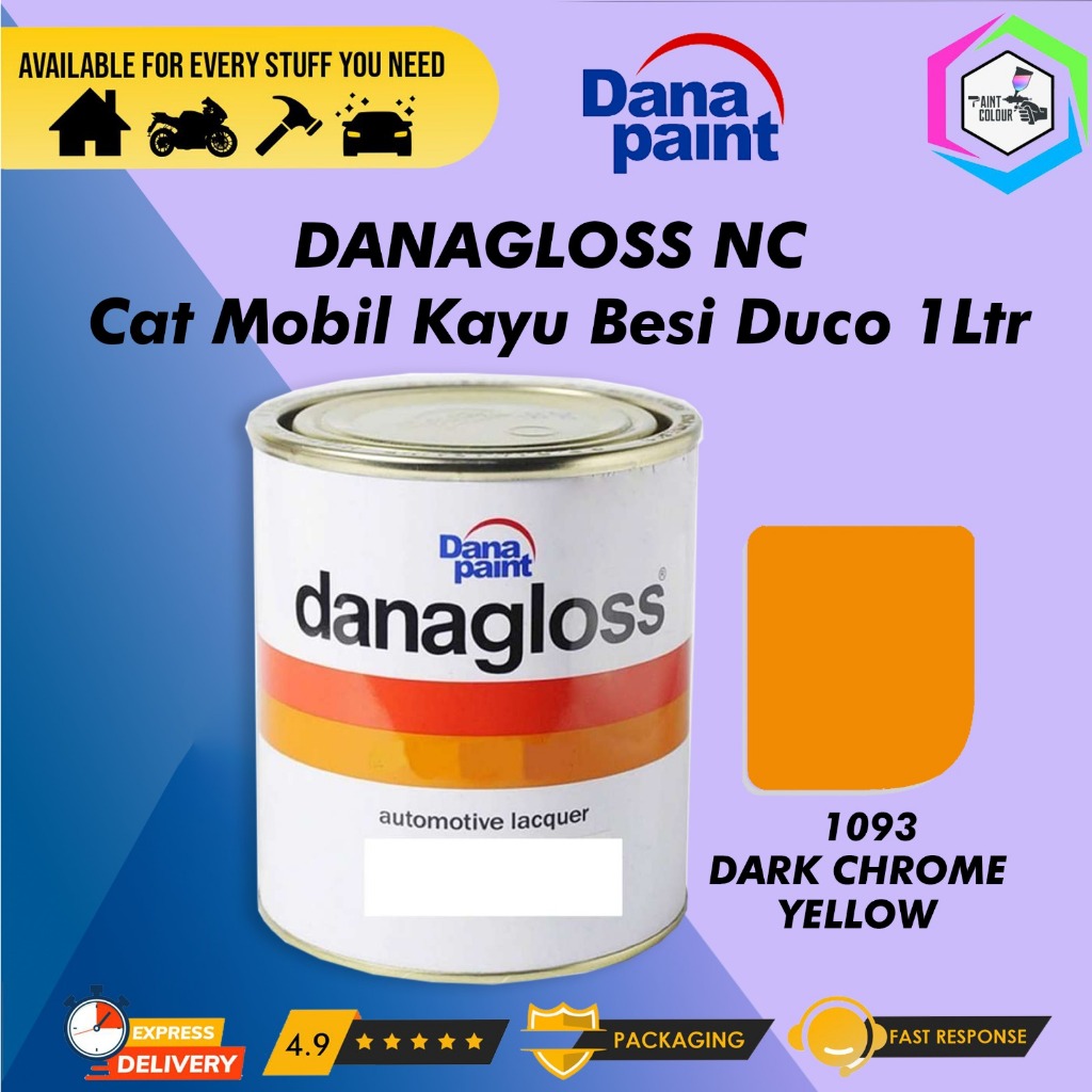 DANAGLOSS 1093 Dark Chrome Yellow - Cat Mobil Kayu Besi Duco - ECER