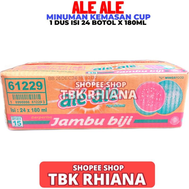 

Minuman Ale Ale Rasa Jambu Biji 1 Dus Isi 24 Cup 180ml