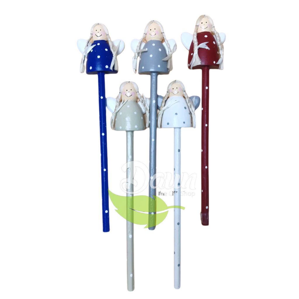 

Pensil Kayu Karakter Angel | Kerajinan Tangan