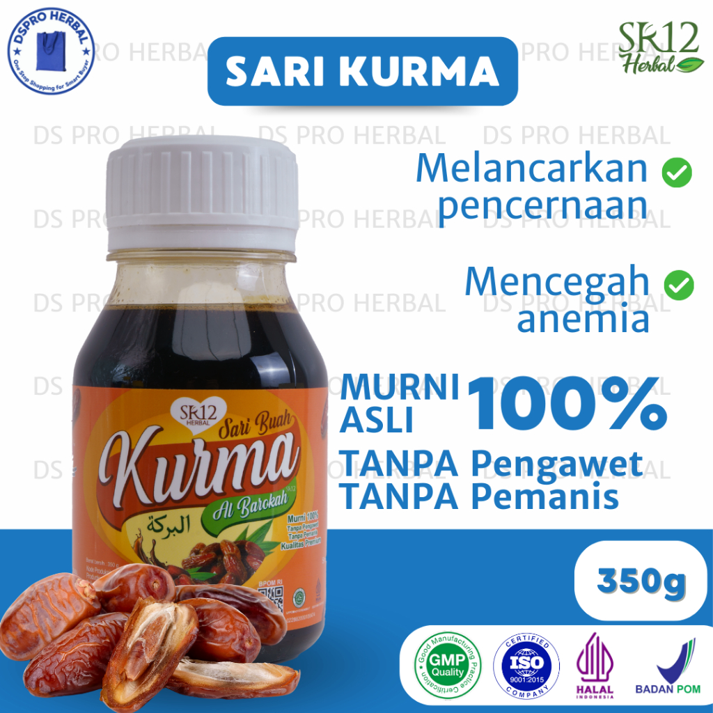 

SARI KURMA SR12 l Sari Kurma Al Barokah l Sari Buah Kurma Asli Murni Tanpa Pengawet - 350g