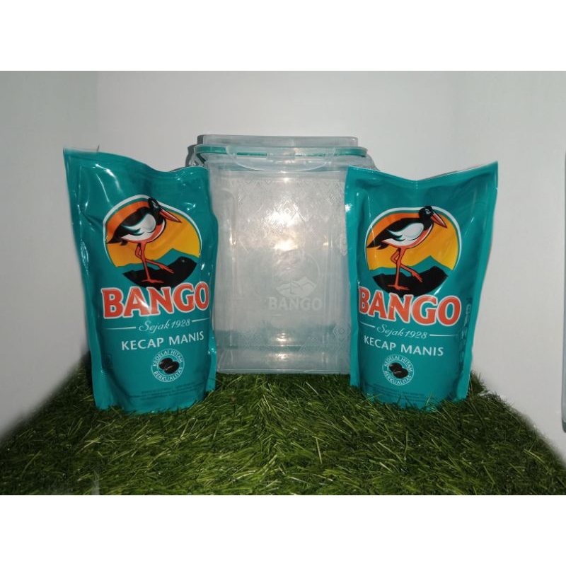 

Paket kecap manis "BANGO" (2 x 720ml) + CONTAINER Cantik