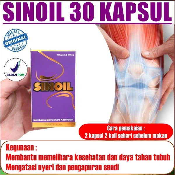 Sinoil isi 30 kapsul atasi nyeri dan pengapuran sendi 100% original ASLI AMPUH