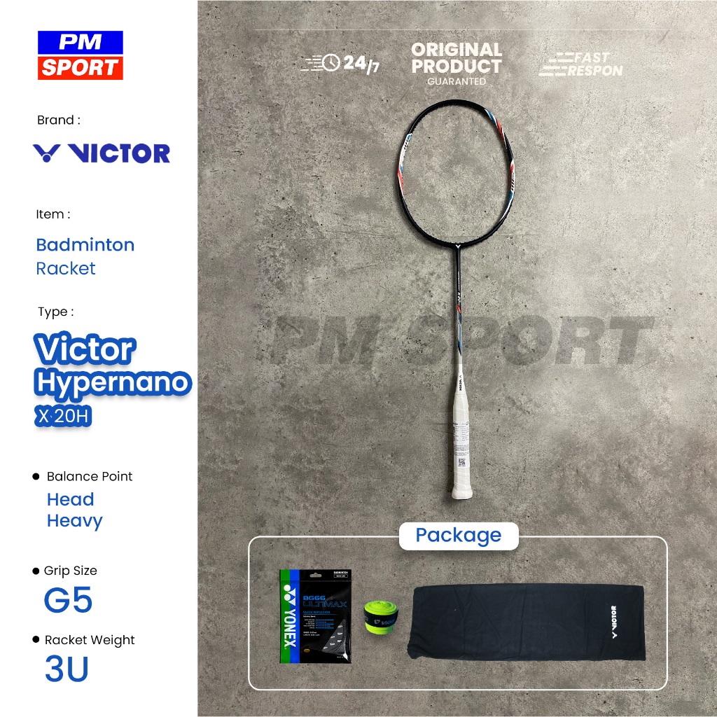 RAKET BADMINTON / BULUTANGKIS VICTOR HYPERNANO X 20H
