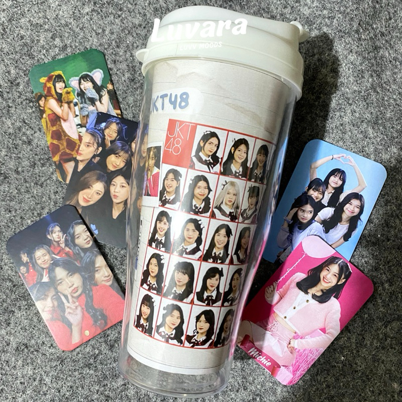 TUMBLER WHITE JKT48 KABESHA ALL MEMBER NEW BONUS PHOTOCARD