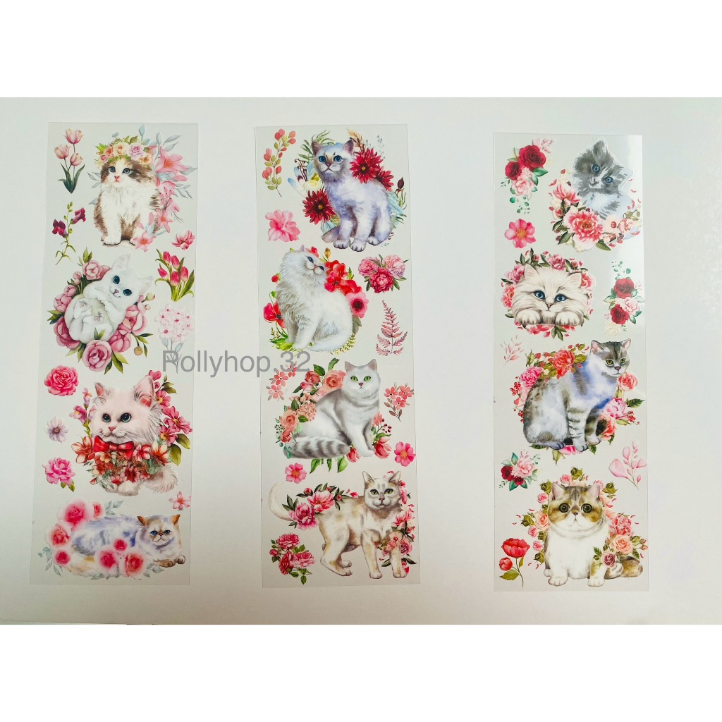 

Stiker kucing/Sticker cat pink jurnal scrapbook journal