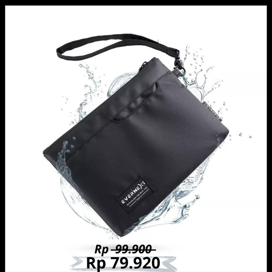 Tas Tangan Evernext Clutch river Hitam Handbag Waterproof Casual Medan