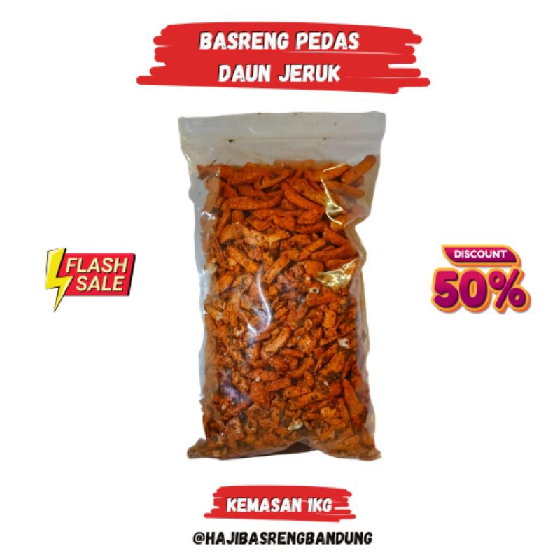 

Basreng Pedas Daun jeruk 1Kg Baso Goreng Termurah