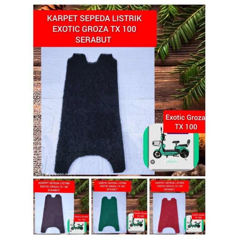 Karpet Sepeda Motor Listrik exotic Groza TX 100 Serabut