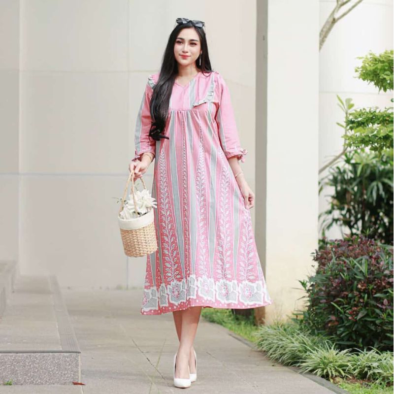 tunik batik busui dress batik daster gamis batik pekalongan