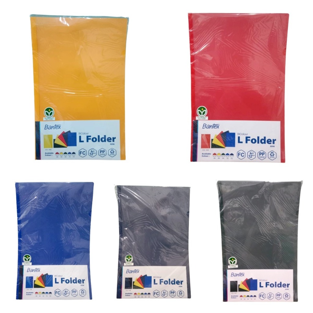 

Pack L Folder Folio Bicolour Transparant Isi 12Pcs 2256 Bantex
