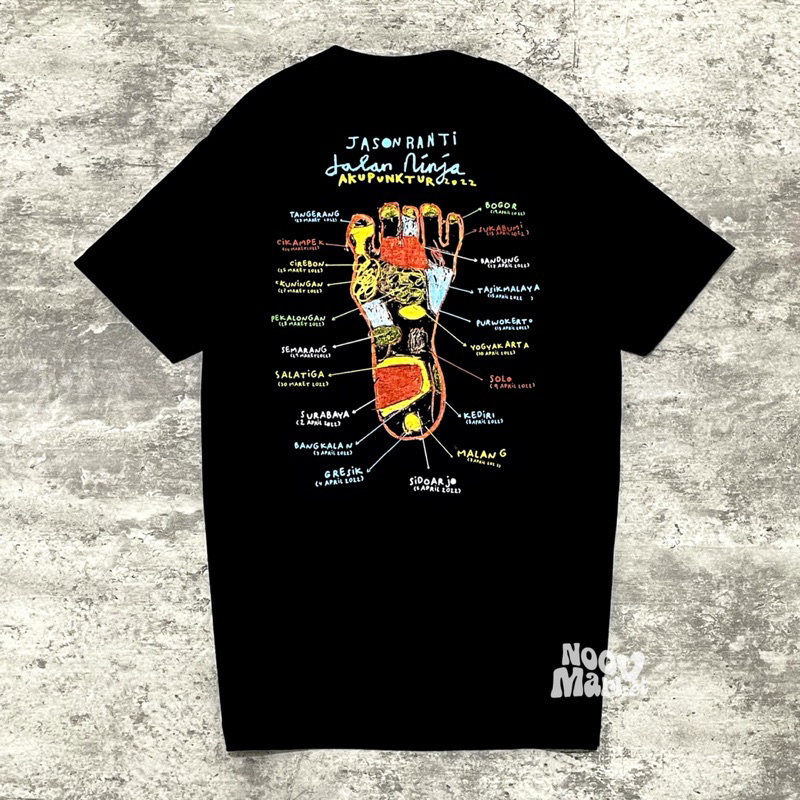 noov music merch Jason Ranti - Akupunktur 2022 Tshirt - Black | Original Merchandise Kaos Pria